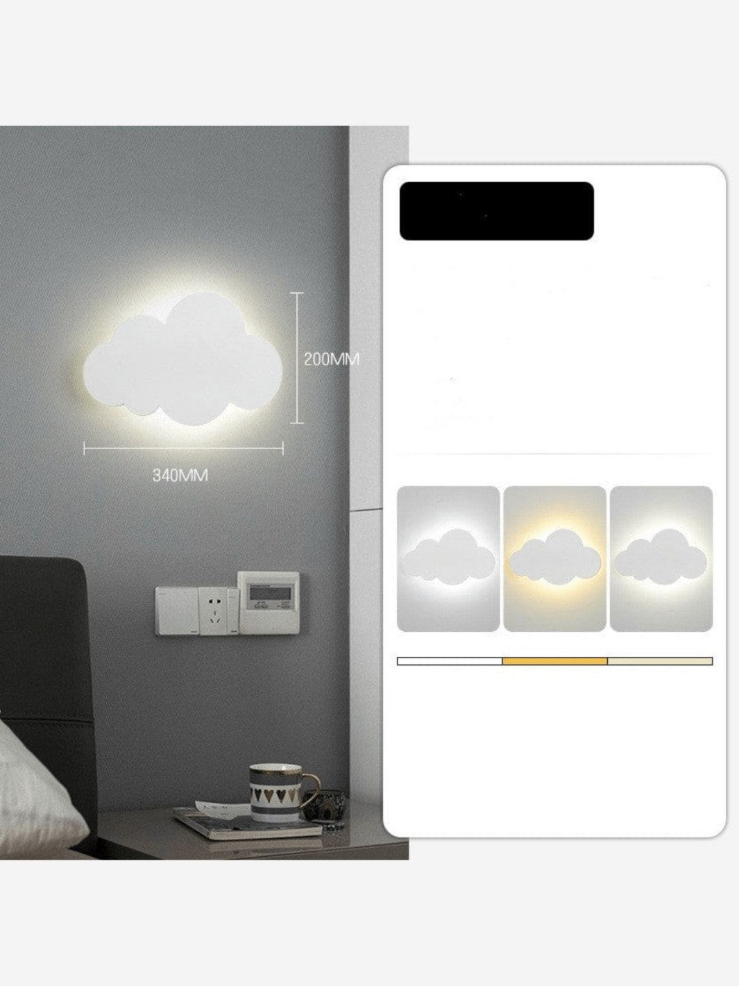 Lampe Nuage⎜Éclairage Mural Créatif