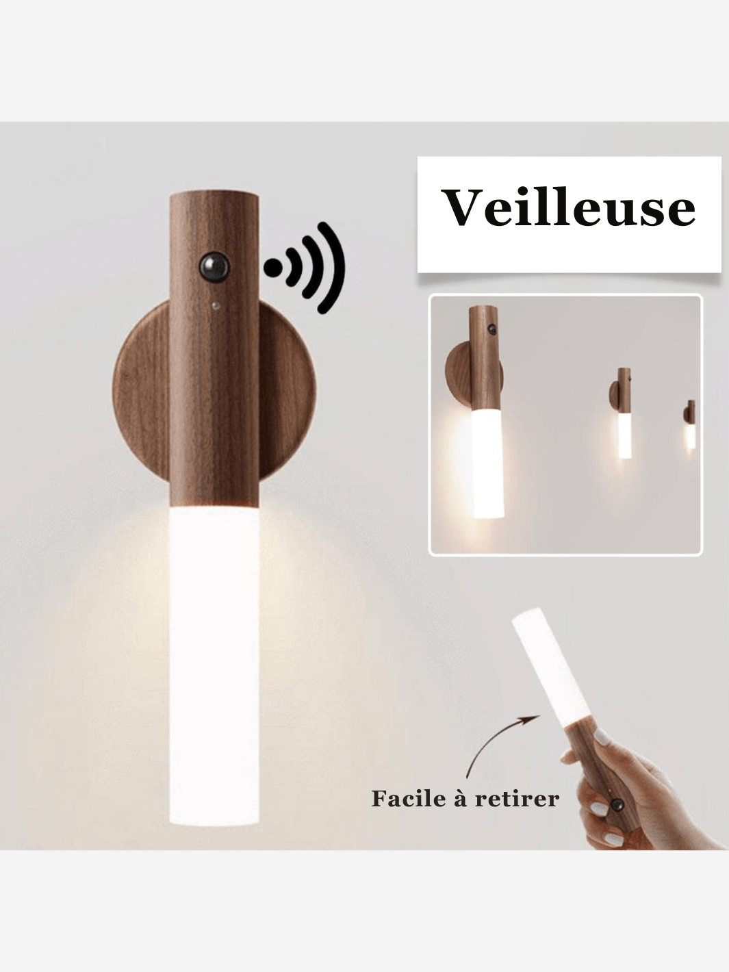 Lampe de Chevet Sans Fil ⎜ Lampe Magnétique