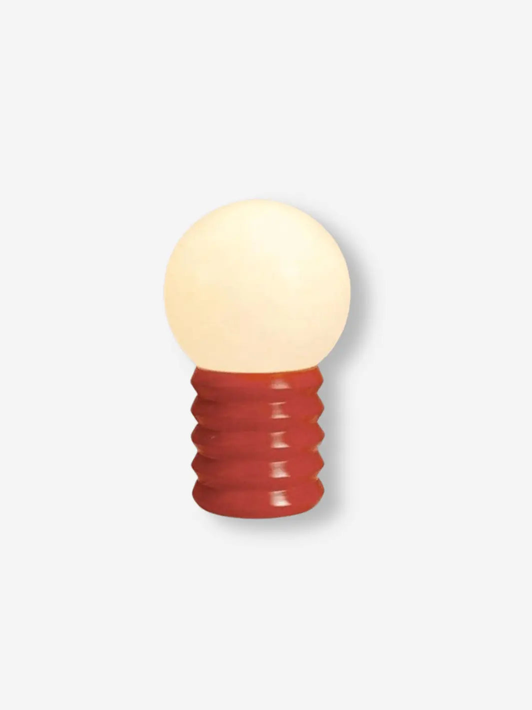 lampe de chevet en ceramique orange et blanche