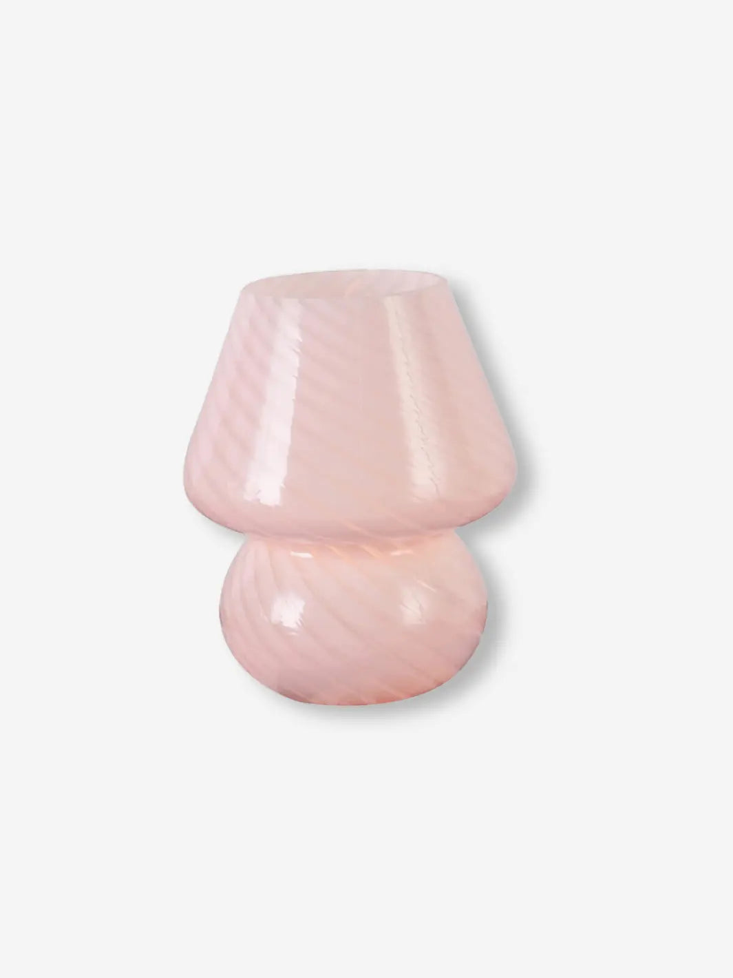 lampe de chevet champignon en verre rose pastel mignonne et cocooning