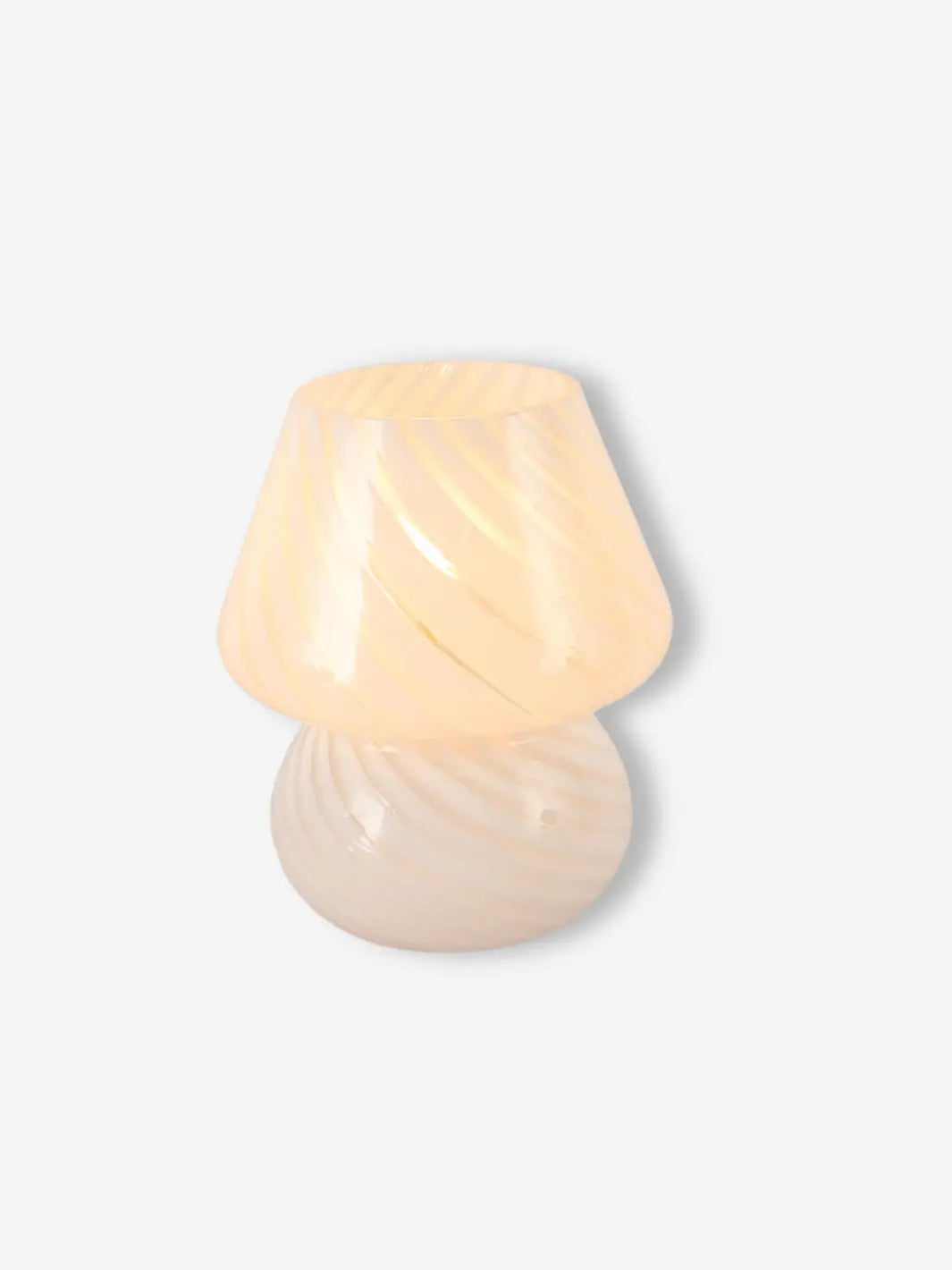 lampe de chevet champignon en verre blanche mignonne et cocooning