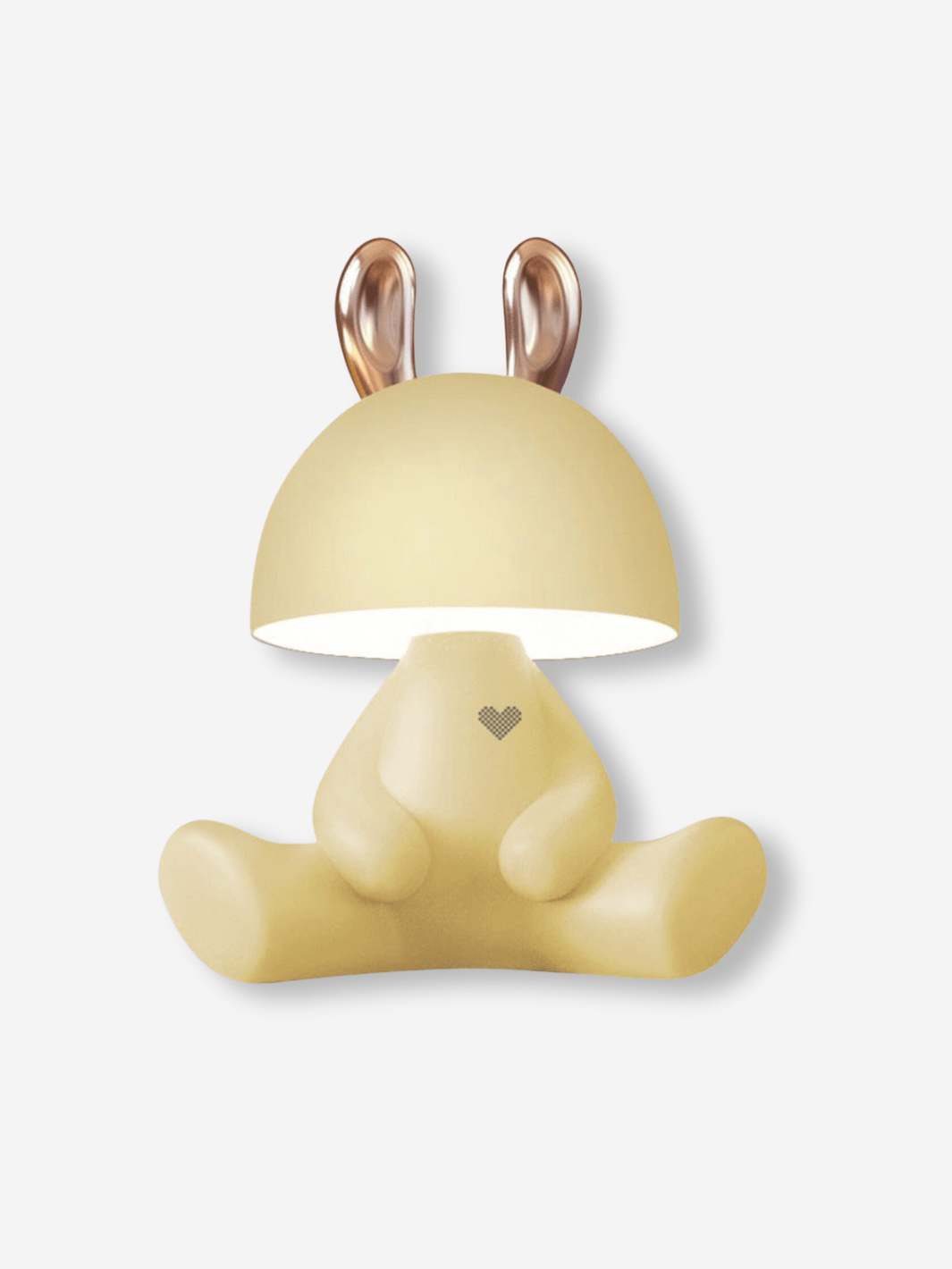 Lampe de Chevet Connectée - Animaux Mignons Jaune Pastel / Modèle Lapin