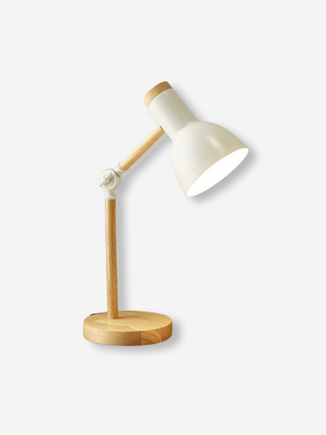 Lampe de Chevet en Bois - Éclat Coloré Blanc