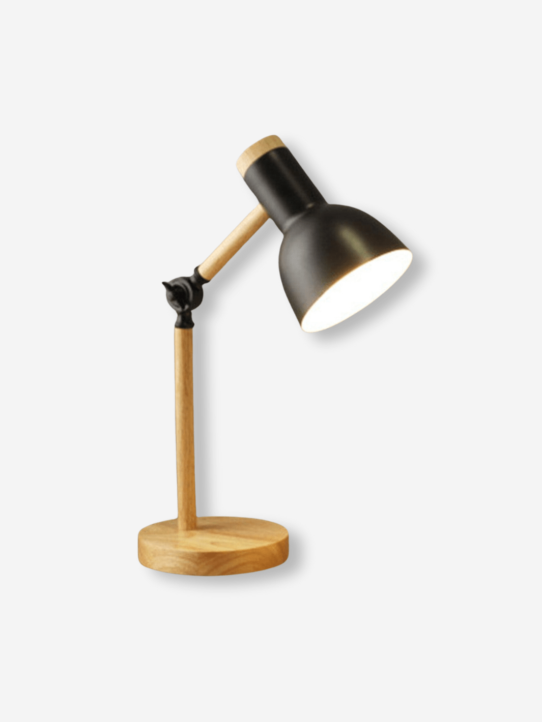 Lampe de Chevet en Bois - Éclat Coloré Noir