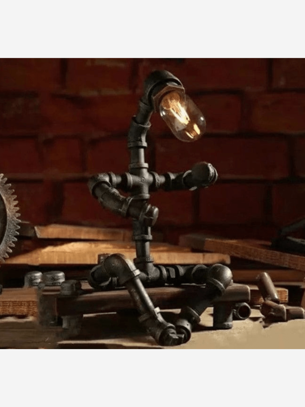 Lampe de Chevet Industrielle⎜Robot Tuyau