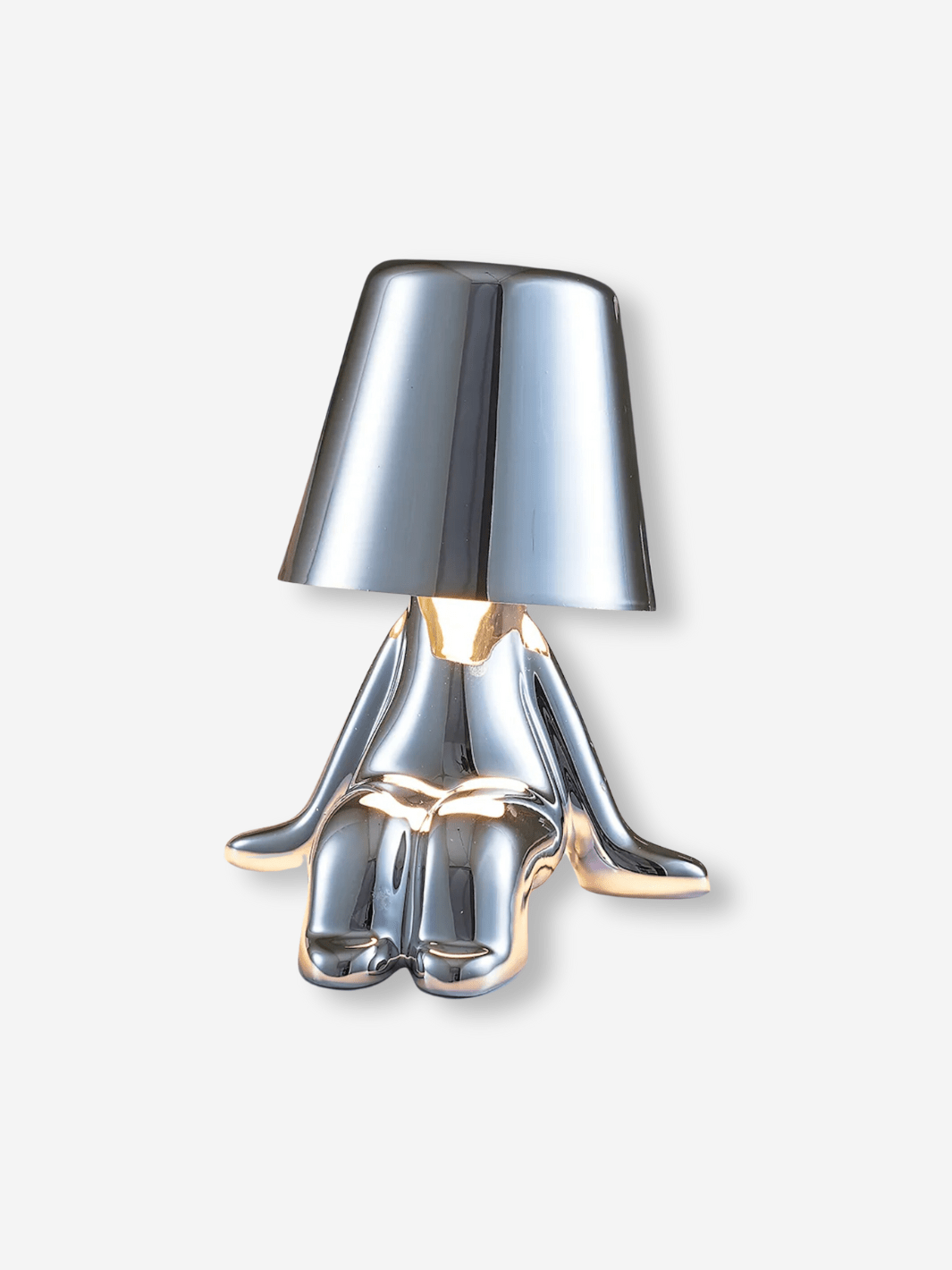 Lampe de Chevet Métal⎜Compagnon Lumineux Argent - Position C