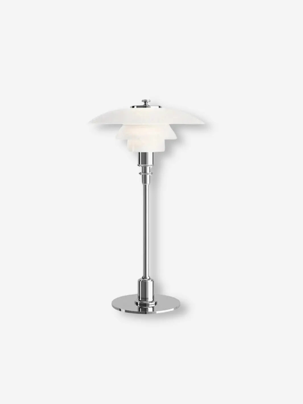 lampe de chevet metal style champignon couleur blanc et argent