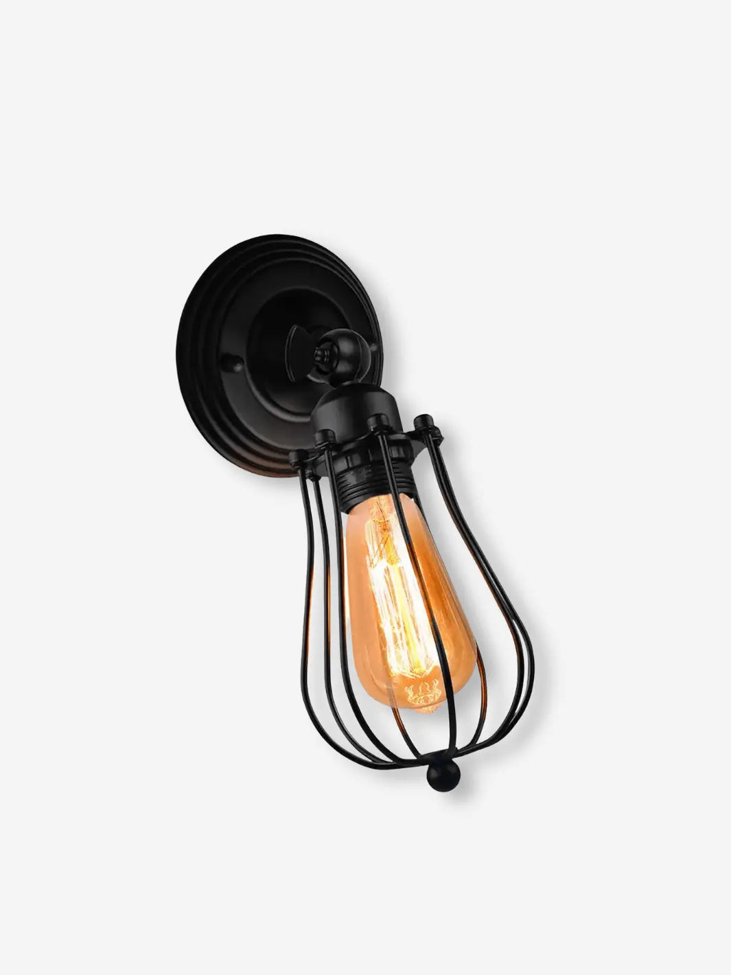 lampe de chevet industrielle murale retro vintage noire