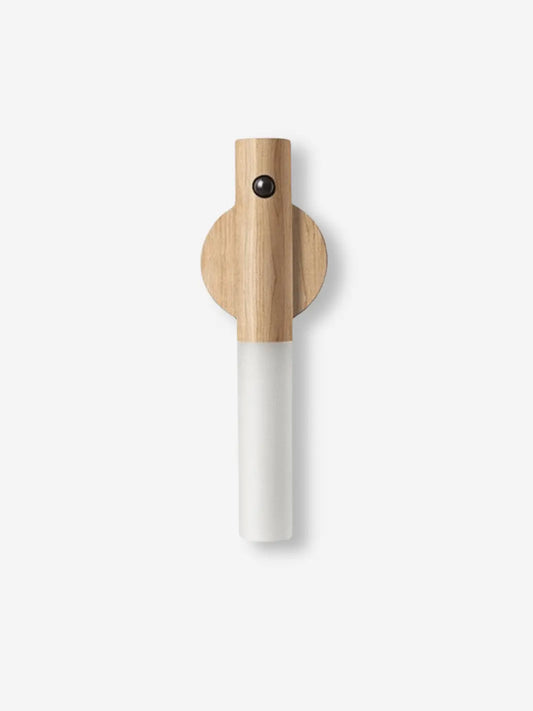 Lampe de chevet sans fil magnétique en bois avec détecteur de mouvement pratique pour la nuit 