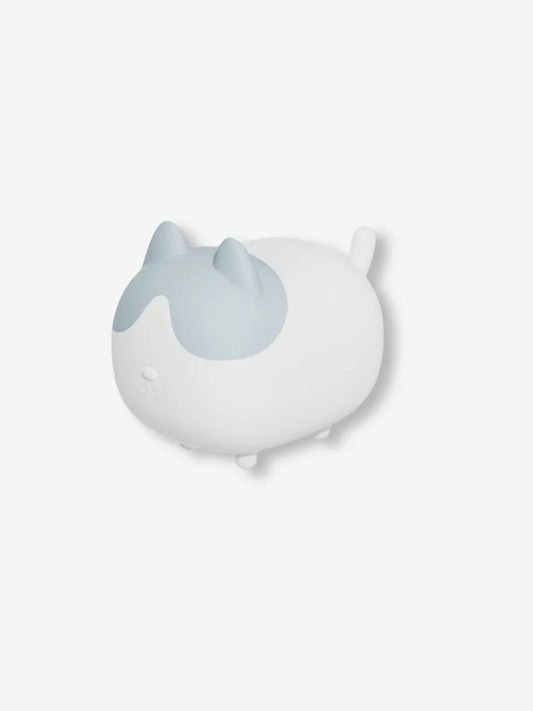 lampe de chevet sans fil pour enfant en forme de chat de couleur bleu