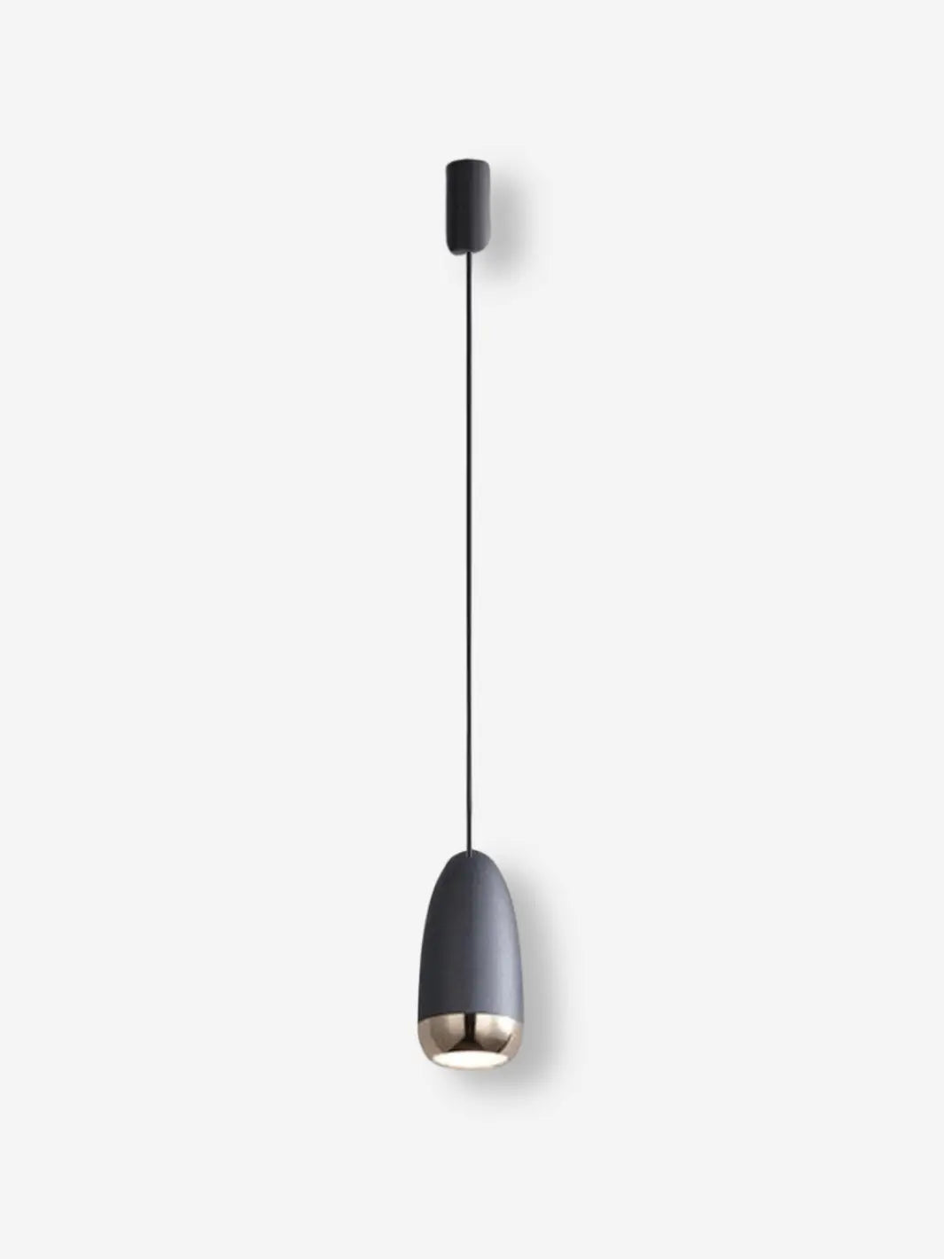 Lampe de chevet suspendue grise 