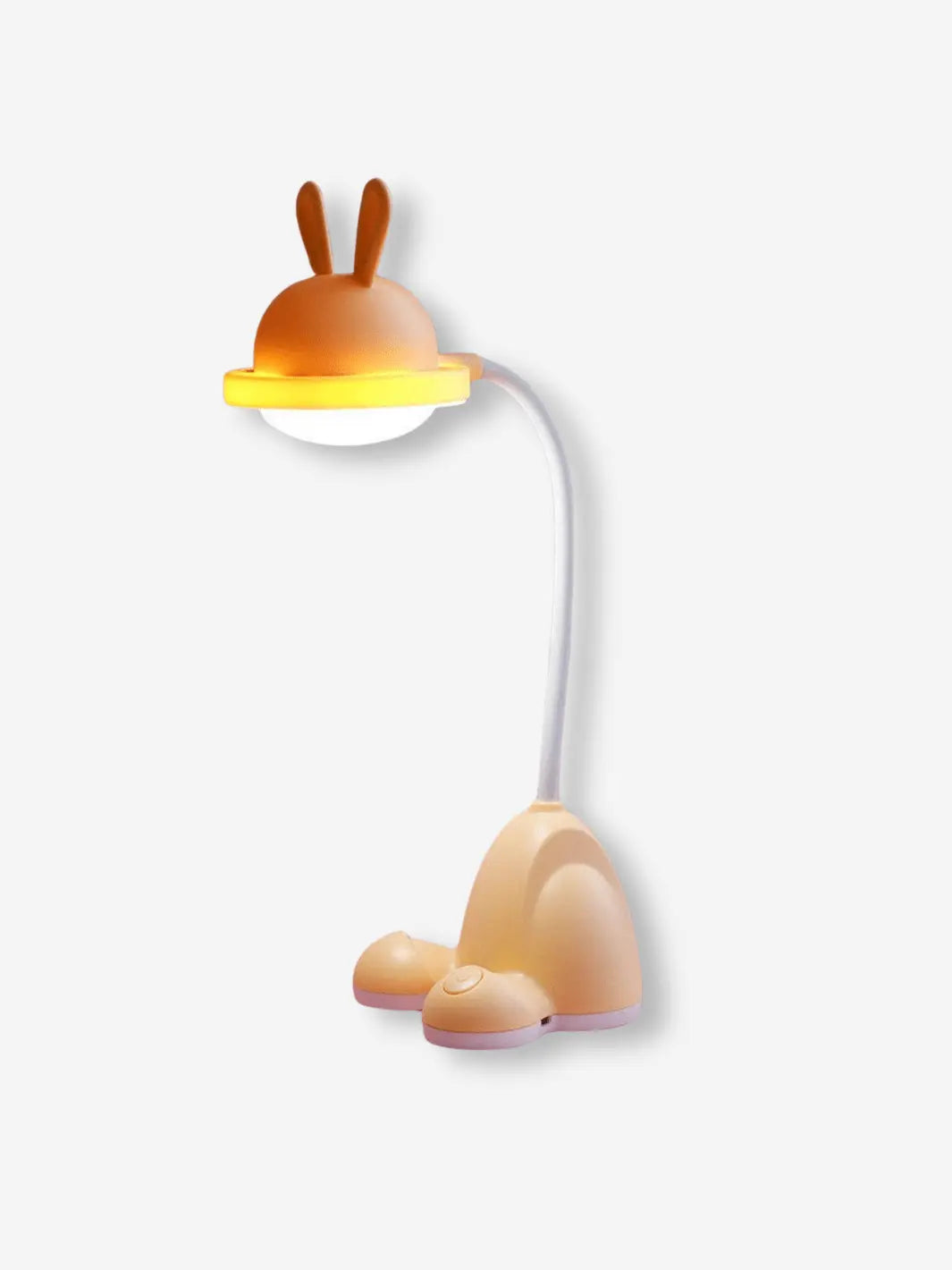 Lampe de chevet enfant qui se charge avec USB de couleur jaune avec des oreilles de lapin