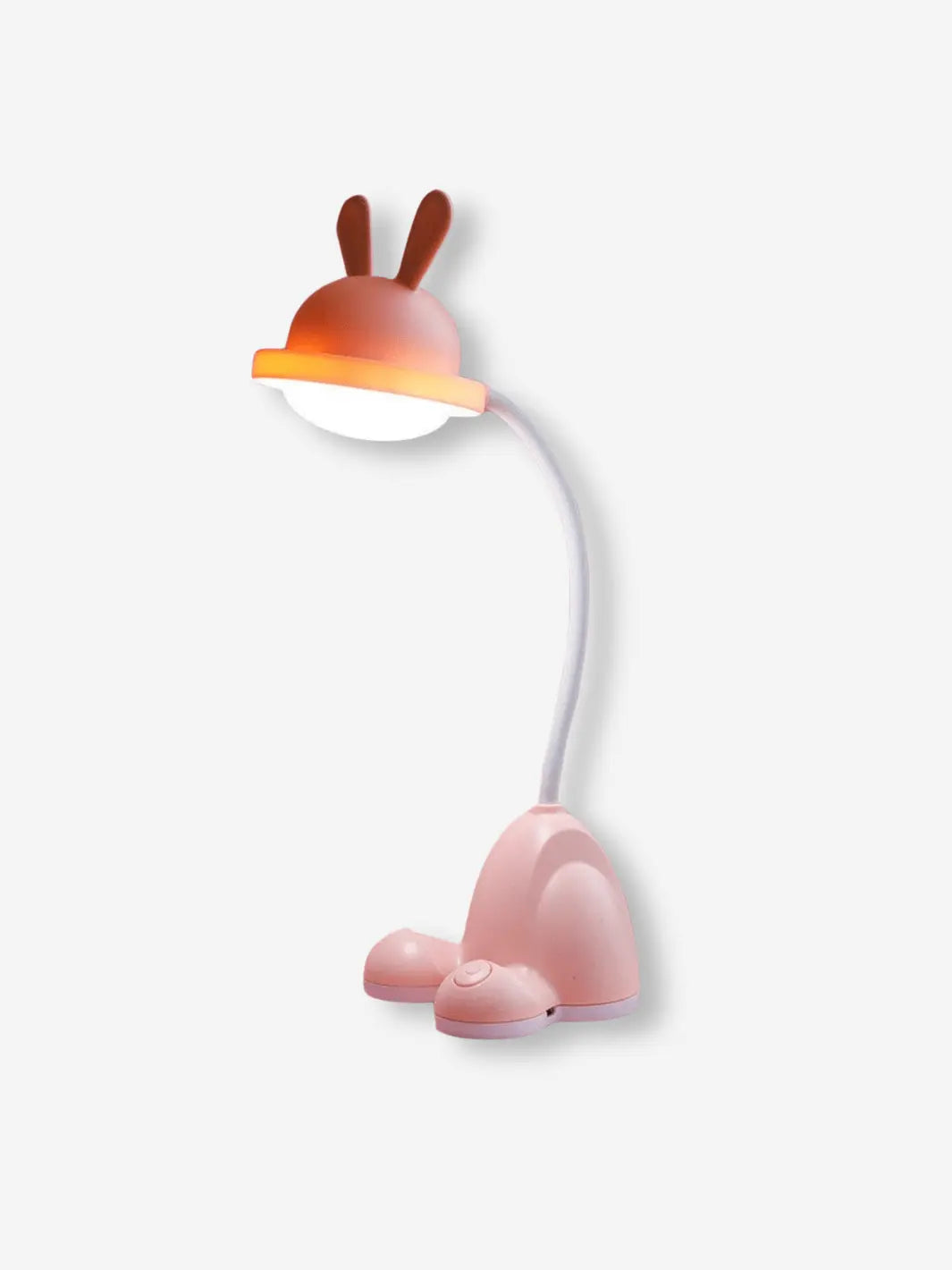 Lampe de chevet enfant qui se charge avec USB de couleur rose et des oreilles de lapin