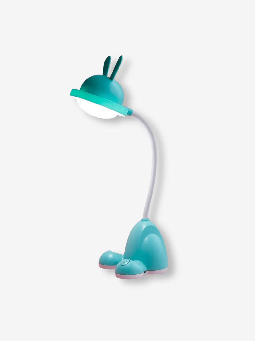 Lampe de chevet enfant qui se charge avec USB de couleur verte avec des oreilles de lapin